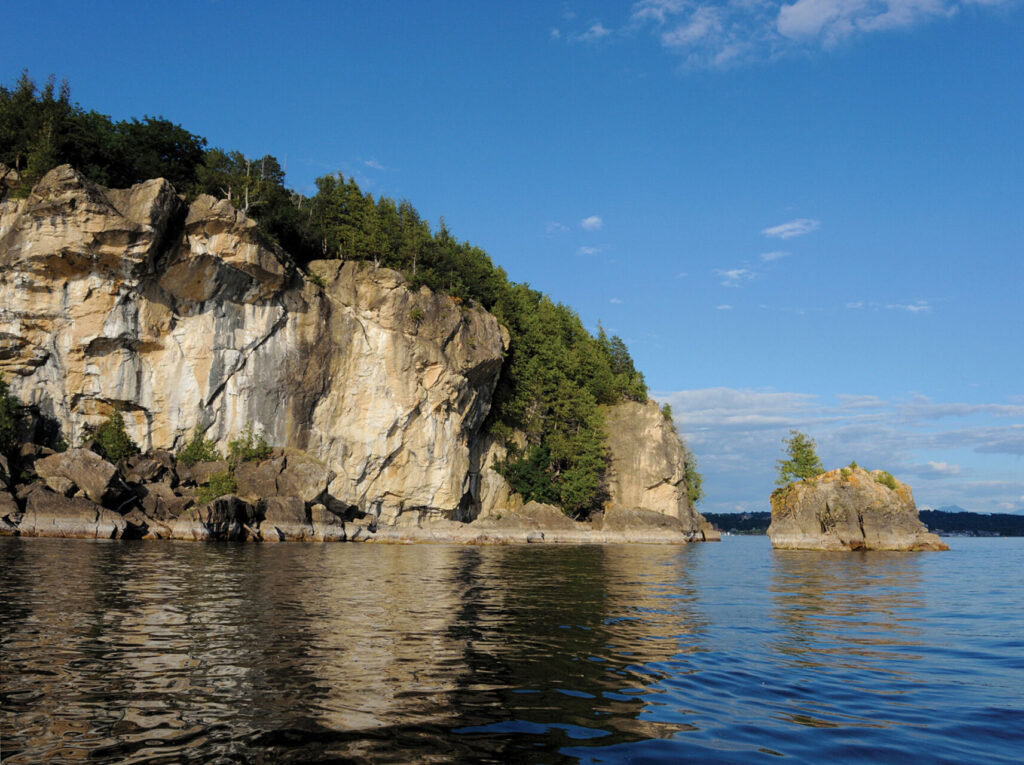 Cliffs overlooking water